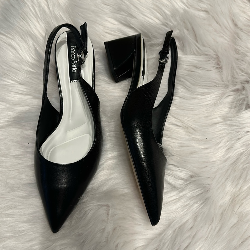 Franco Sarto Elegant Black Slingback Heels